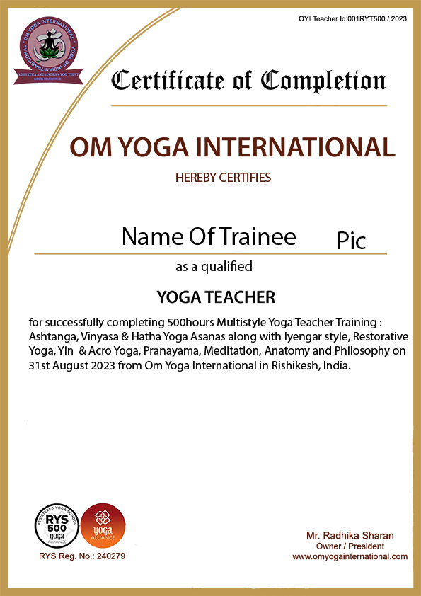 300 Hours Yoga Teacher Training Rishikesh- Om Yoga International